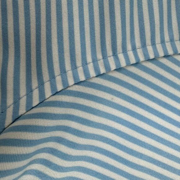 Peter Millar Summer Comfort Golf Polo Shirt Men's Large West Shore Logo Light Bl - Picture 8 of 8